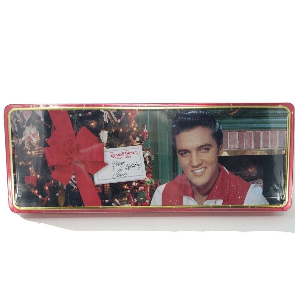 Elvis Presley 1997 Russell Stover Christmas Tin Sealed Vintage New Old Stock